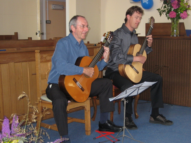 Bruce Paine and Derek Hasted during Hayling Island charity concert